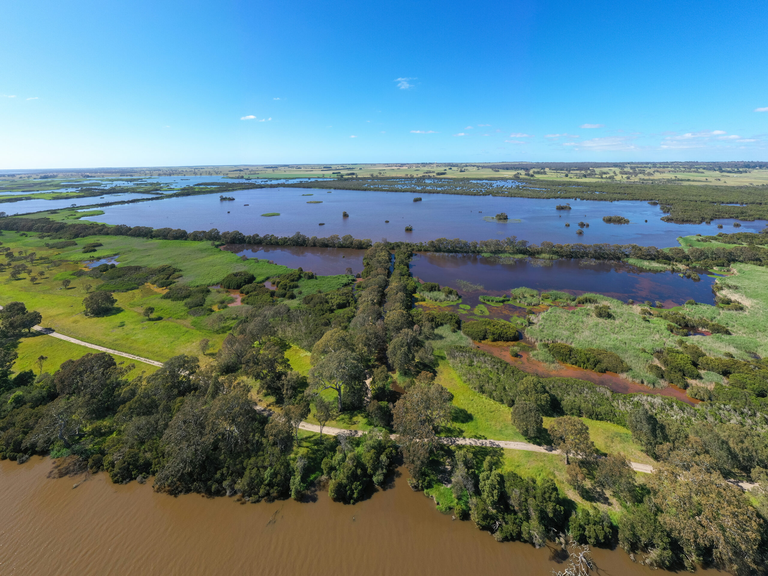 Aerial view of Heart Morass 2020