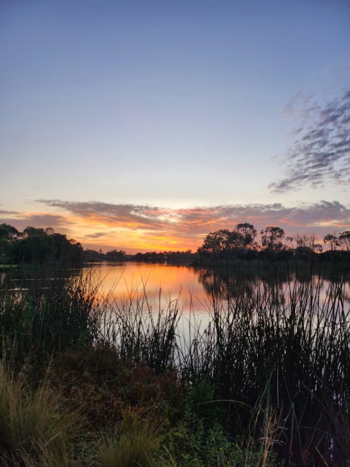 Connected rivers, connected people photo competition Special mention Sunset over Lake Guthridge Emma O'Neill
