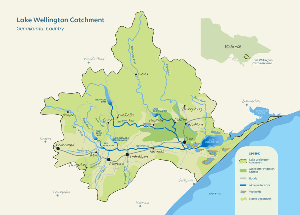 Lake Wellington catchment boundary
